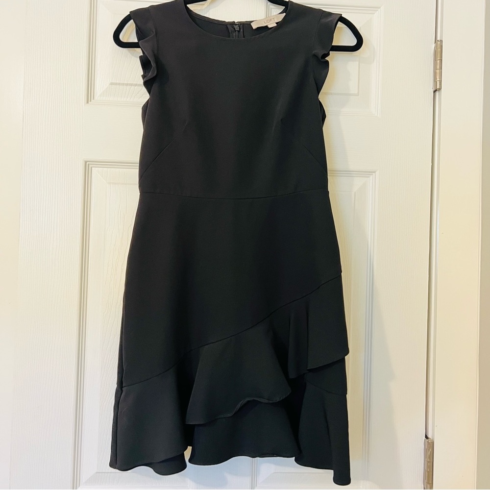 0P Little Black Ruffle Dress